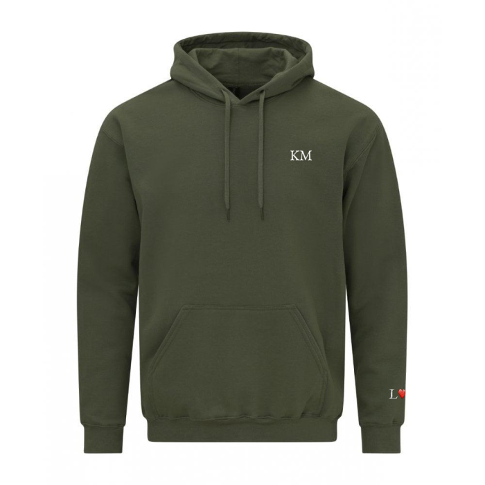 green hoodie + iniciali i Lsrce green hoodie + iniciali i Lsrce